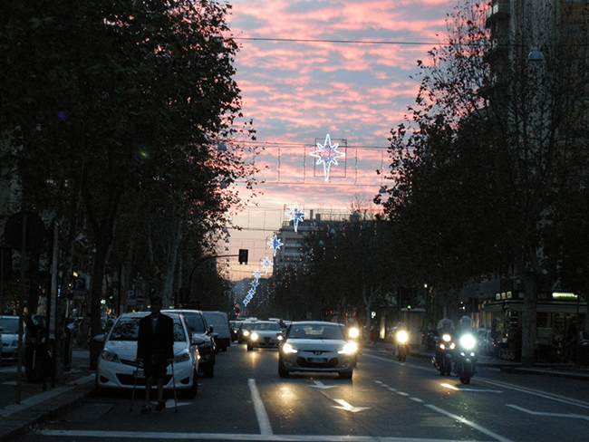 カターニア　夕焼け