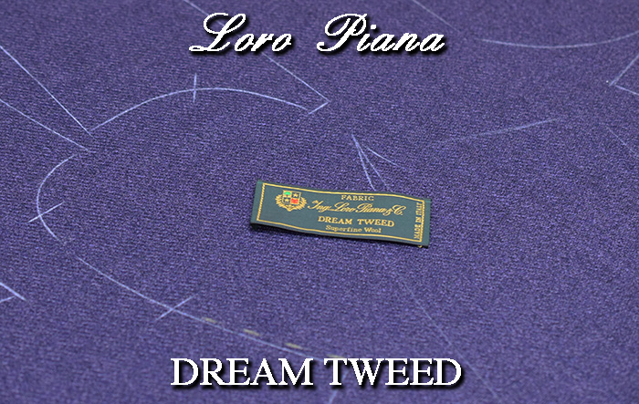 ロロピアーナ DREAM TWEED ツイード ヴァイオレットの服地（フルオーダー 大阪）