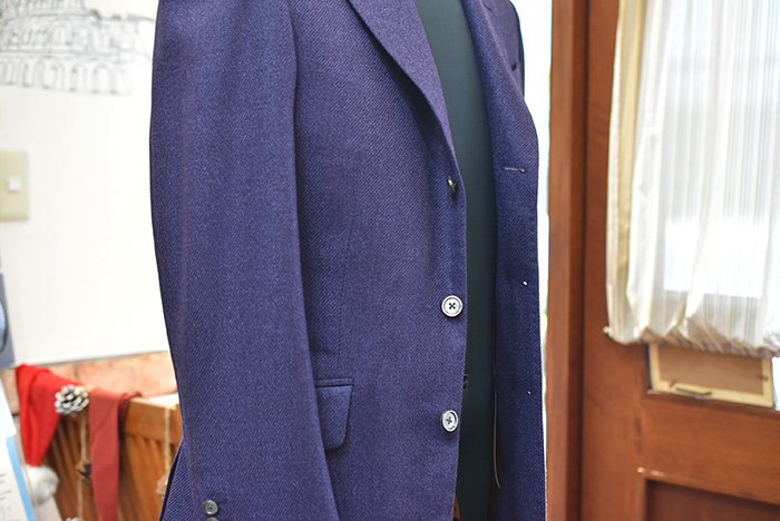 DREAM TWEED ヴァイオレットのフルオーダージャケット(細身 タイトフィット)