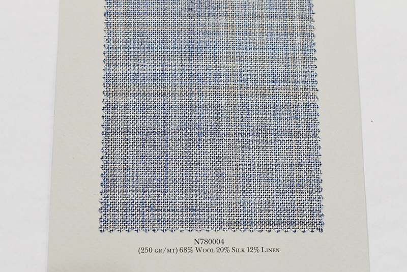 ロロ・ピアーナ SS2026 ペールトーンのチェック柄が涼しげなサマータイム・フルオーダージャケット服地