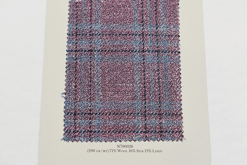 ロロ・ピアーナ「SUMMER TIME」ベリーとブルーが織りなすファンシーなチェックデザイン